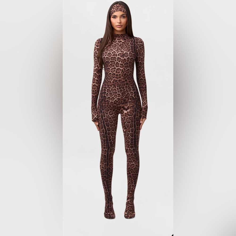 NAKED PRINT CLOSED TOE JUMPSUIT PETITE Size XS